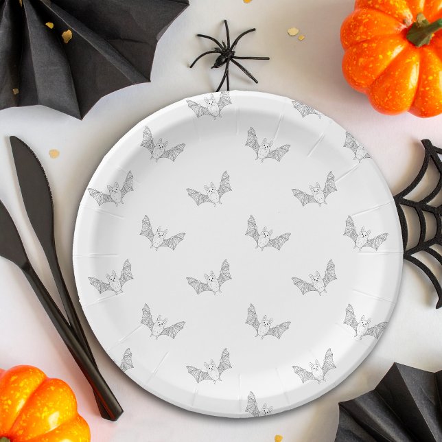 Assiettes En Carton Mini ligne de chaume Art Motif mou Halloween (Créateur téléchargé)