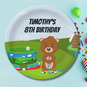 Assiettes En Carton Mini Putt Putt Anniversaire Mignon Gopher Fête Enf