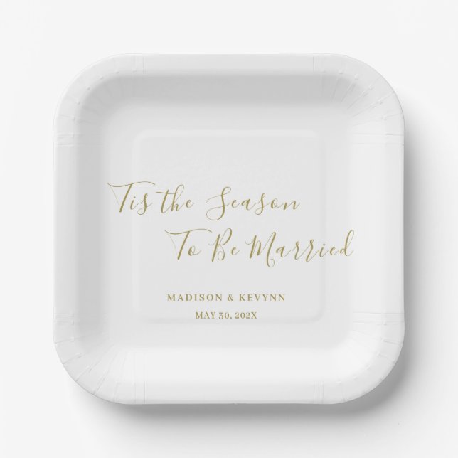 Assiettes En Carton Minimal et chic | Napkins Mariage (Recto)