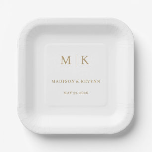 Assiettes En Carton Minimal et chic   Napkins Mariage