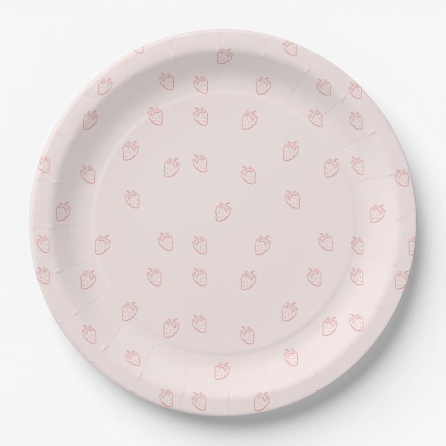 Assiettes En Carton Minimalisme de la Fraise (Devant)