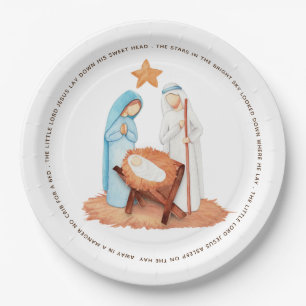 Assiettes En Carton Minimaliste Éloigné Dans Un Manger Lyrics Nativité