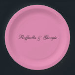 Assiettes En Carton Minimaliste personnalisé nom personnalisé couleur<br><div class="desc">Ce modèle peut être personnalisé pour répondre à toutes les professions.</div>