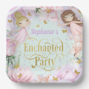 Assiettes En Carton Mint, Garden fairy fête enchantée anniversaire