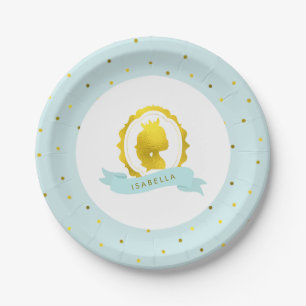 Assiettes En Carton Mint Princess Cameo Anniversaire