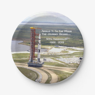Assiettes En Carton Mission d'Apollo 11 à l'anniversaire de lune
