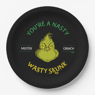 Assiettes En Carton Mister Grinch Vous êtes un sale con