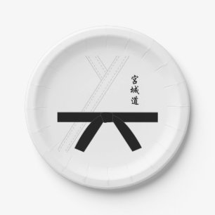 Assiettes En Carton Miyagi font le karaté