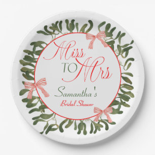 Assiettes En Carton Mlle à Mme Coquette Réveillon de Fiançailles sous