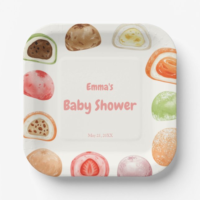 Assiettes En Carton Mochi-sweet and full of love! ペーパープレート (Recto)