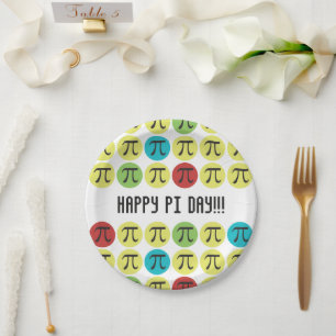 Assiettes En Carton Mod Pi Party Fournitures Colorful Pi Papier Plate