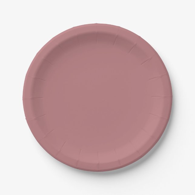 Assiettes En Carton Modèle couleur Dusty Rose (Devant)