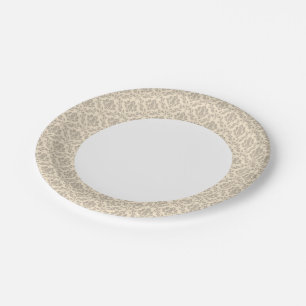 Assiettes En Carton Modèle de Damas 3