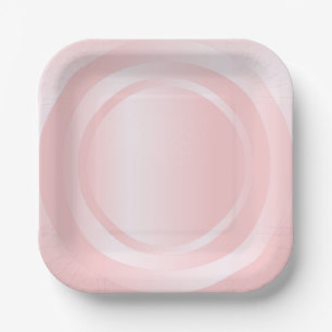Assiettes En Carton Modèle élégant moderne tendance or rose pastel