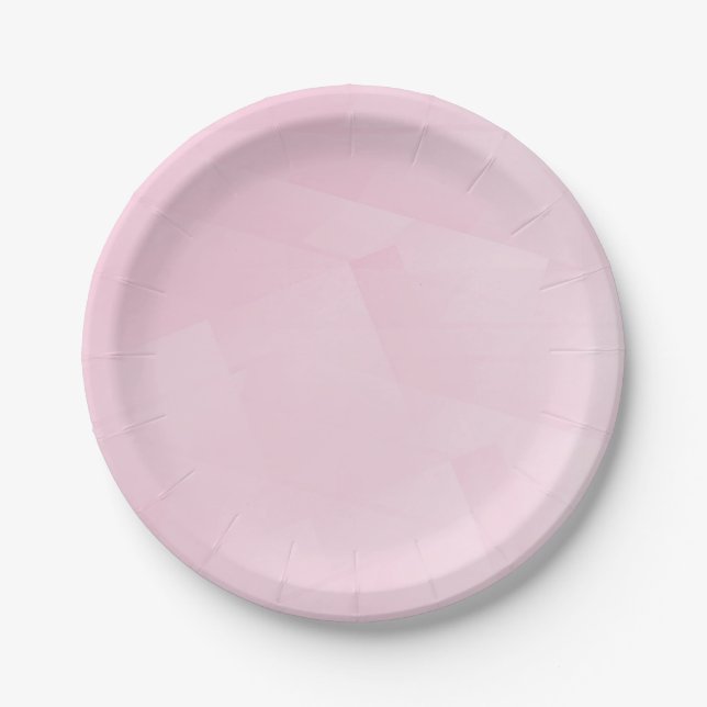 Assiettes En Carton Modèle élégant tendance rose blanc personnalisé (Devant)