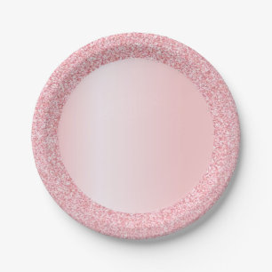 Assiettes En Carton Modèle élégant vierge paillettes or rose tendance