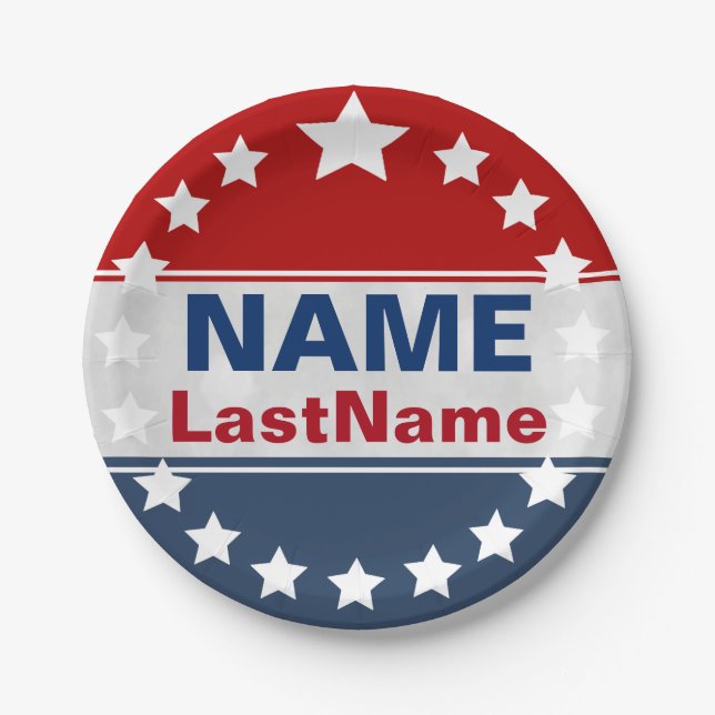 Assiettes En Carton Modèle fait sur commande de campagne (Devant)