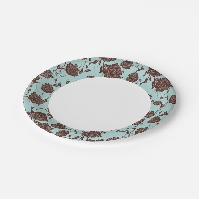 Assiettes En Carton Modèle floral 13 (Angle)