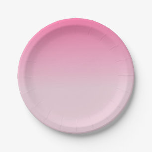 Assiettes En Carton Modèle personnalisé élégant blanc rose tendance