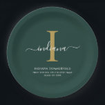 Assiettes En Carton Modern Monogram Graduation 2026 Party Minimalist<br><div class="desc">Graduation 2026 Monogram Script Initial Name Grad Party paper plates. Edit and customize with your own name,  initial,  school name and class by clicking the "Personalize" button.</div>