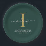Assiettes En Carton Modern Monogram Graduation 2026 Party Minimalist<br><div class="desc">Graduation 2026 Monogram Script Initial Name Grad Party paper plates. Edit and customize with your own name,  initial,  school name and class by clicking the "Personalize" button.</div>
