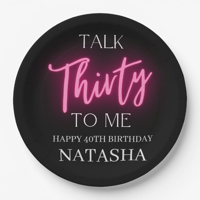 Assiettes En Carton Modern Talk 30 To Me 30e fête d'anniversaire (Devant)