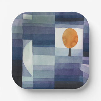 Assiettes En Carton Moderne Abstrait Géométrique Bleu Orange Klee