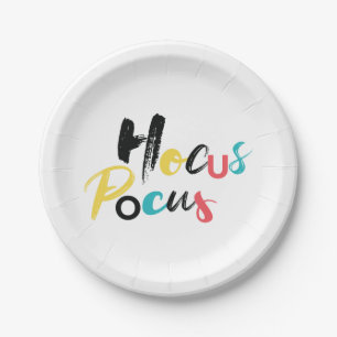 Assiettes En Carton Moderne, coloré, amusant, cool, Hocus Pocus tendan