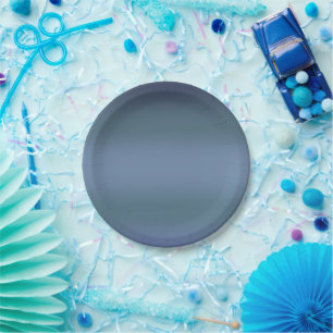 Assiettes En Carton Moderne dégradé bleu Galaxie aquarelle