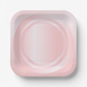 Assiettes En Carton Moderne Élégant Couleur Rose Or Tendance Templat