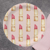 Moderne Pastel rose & rouge Motif à lèvres