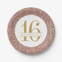 Moderne Sweet 16 Anniversaire Rose Parties scintil