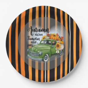 Assiettes En Carton Moderne Thanksgiving Belle collection d'automne