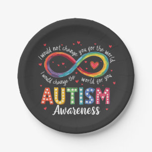 Assiettes En Carton Mois de la sensibilisation à l'autisme Symbole de