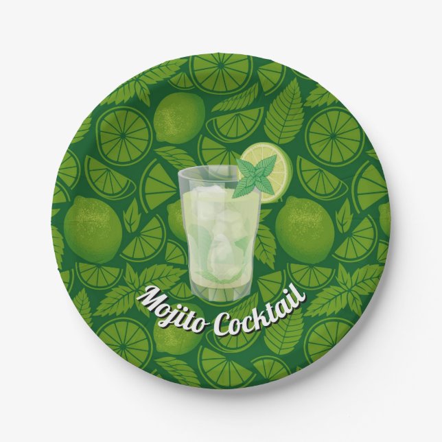 Assiettes En Carton Mojito (Devant)