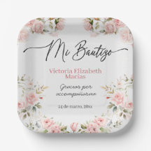 Mon Baptême Pour Fille Rose Floral Baptême