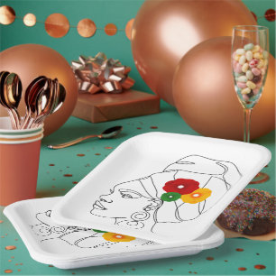 Assiettes En Carton Mon Noir Est Beau