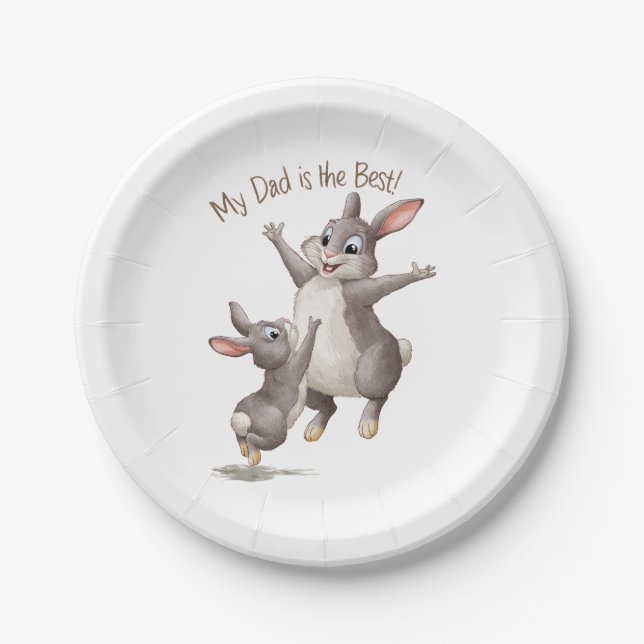 Assiettes En Carton Mon Père Est Le Meilleur (Devant)