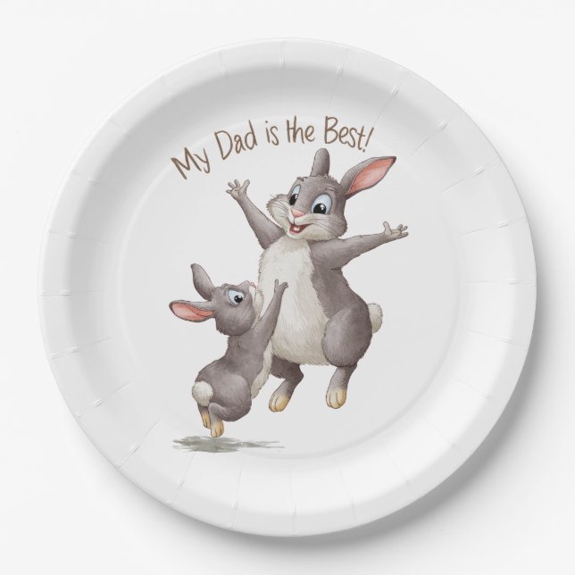 Assiettes En Carton Mon Père Est Le Meilleur (Devant)