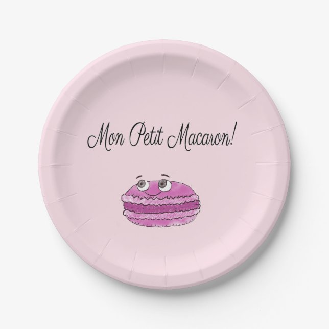 Assiettes En Carton Mon Petit Macaron (Devant)