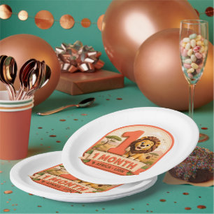 Assiettes En Carton Mon Premier Aventure – Bébé 1 Mois Plaque en Papie