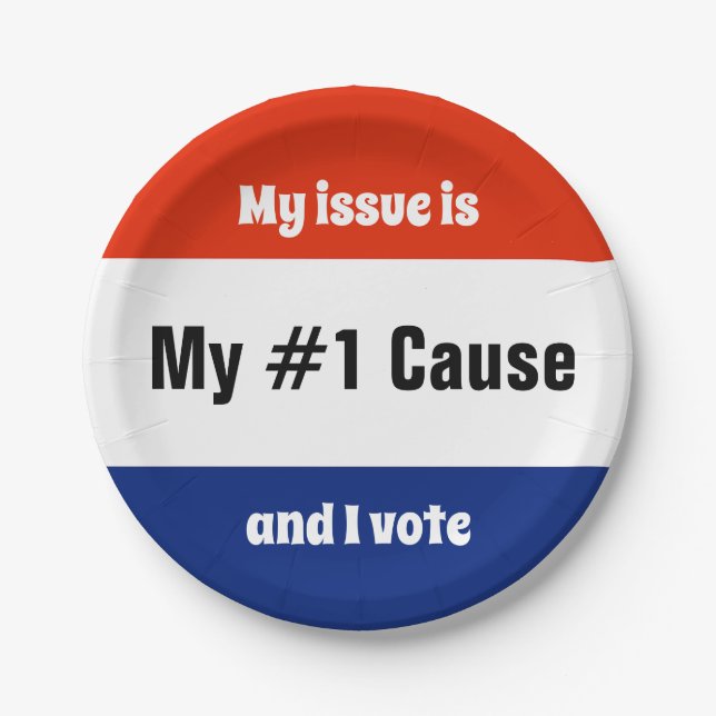 Assiettes En Carton Mon problème Électorale (Devant)