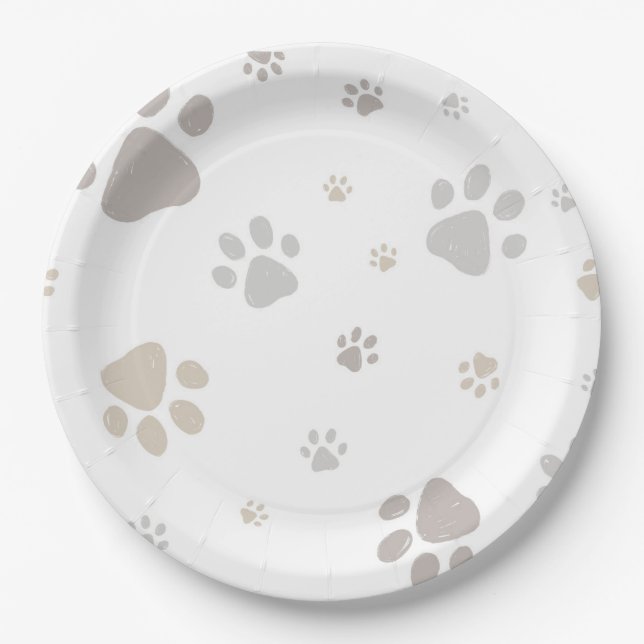 Assiettes En Carton Mon Toutou French Dog Birthday Party Napkins (Devant)