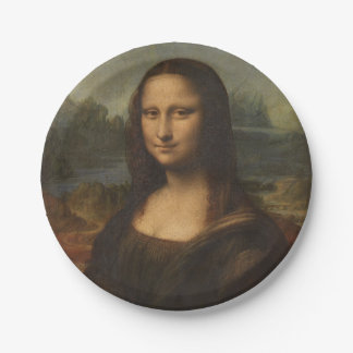 Assiettes En Carton Mona Lisa Léonard de Vinci