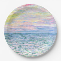 Monet - Coucher de soleil à Pourville, art
