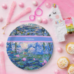 Assiettes En Carton Monet - Lys d'eau 1919 modèle<br><div class="desc">Claude Monet célèbre peinture,  Water Lilies,  1919,  modèle,  prêt à personnaliser. Insérez votre propre nom/texte à la place de Virginie.</div>