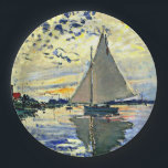 Assiettes En Carton Monet - Voilier au Petit-Gennevilliers<br><div class="desc">Bateau à voile au Petit-Gennevilliers,  célèbre peinture de l'artiste impressionniste français Claude Monet</div>