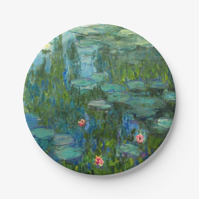 Assiettes En Carton Monet Water Lilies Fine Art (1915) (Devant)