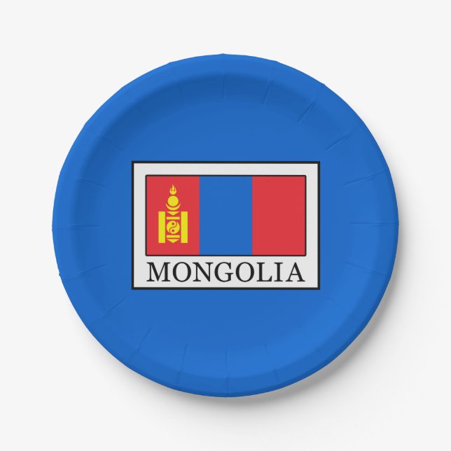Assiettes En Carton Mongolie (Devant)