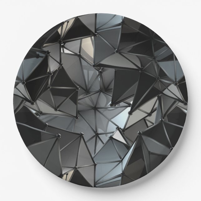 Assiettes En Carton monochrome sans fin : (Devant)